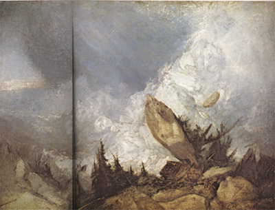 The fall of an Avalanche in the Grisons (mk31)